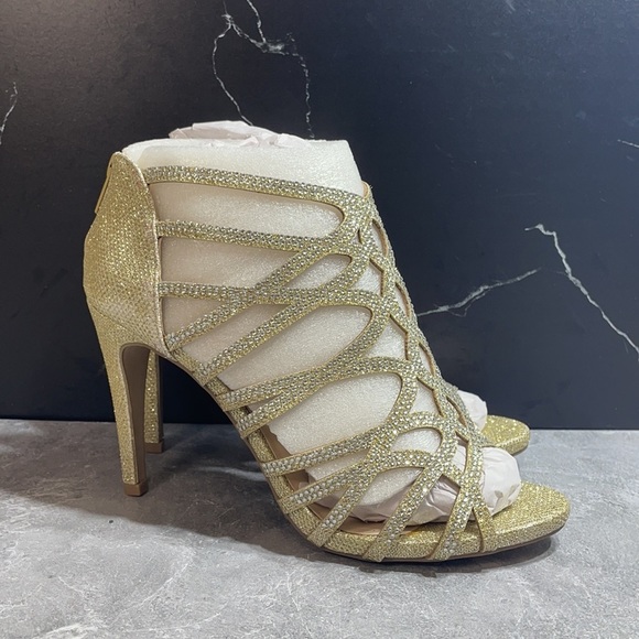 Derek Heart Cinderella Pumps Gold/Silver Size 7.5m - Picture 5 of 10